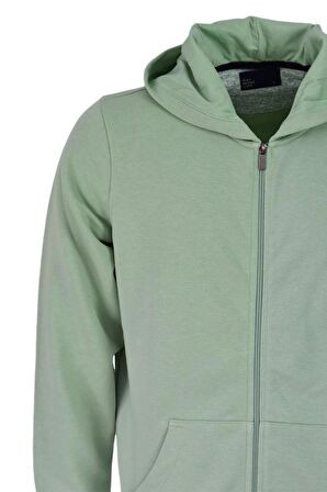 Erkek Spor Fermuarlı Kapüşonlu Sweat R6680 BGL-ST03169