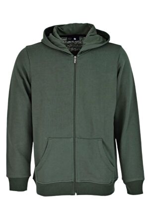 Erkek Spor Fermuarlı Kapüşonlu Sweat R6680 BGL-ST03169