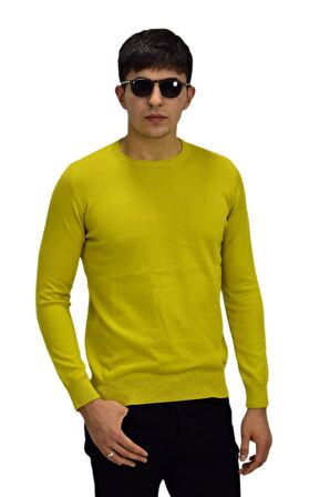 Erkek Spor Düz Sıfır Yaka Kazak R22920 BGL-ST03182