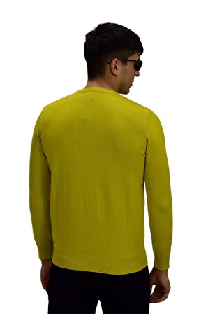 Erkek Spor Düz Sıfır Yaka Kazak R22920 BGL-ST03182