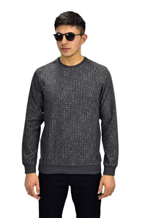 Erkek Spor Sıfır Yaka Sweatshirt R2264 BGL-ST03186