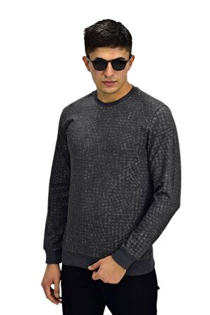 Erkek Spor Sıfır Yaka Sweatshirt R2264 BGL-ST03186