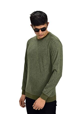 Erkek Spor Sıfır Yaka Sweatshirt R2264 BGL-ST03186