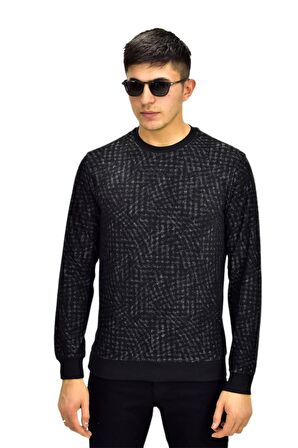 Erkek Spor Sıfır Yaka Sweatshirt R2264 BGL-ST03186