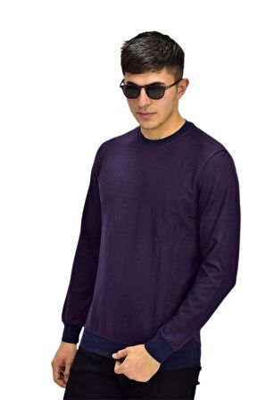 Erkek Spor Sıfır Yaka Sweatshirt R2270 BGL-ST03187