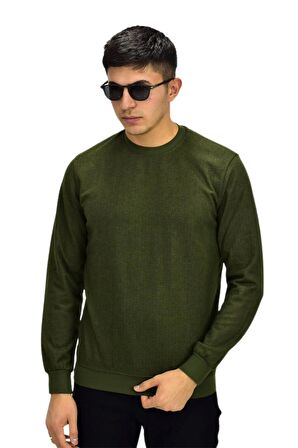 Erkek Spor Sıfır Yaka Sweatshirt R2270 BGL-ST03187