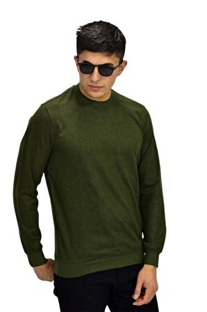 Erkek Spor Sıfır Yaka Sweatshirt R2270 BGL-ST03187