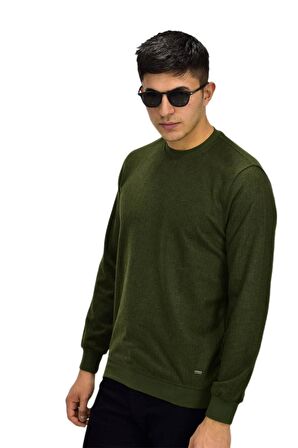 Erkek Spor Sıfır Yaka Sweatshirt R2270 BGL-ST03187