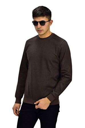 Erkek Spor Sıfır Yaka Sweatshirt R2270 BGL-ST03187