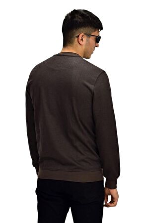 Erkek Spor Sıfır Yaka Sweatshirt R2270 BGL-ST03187