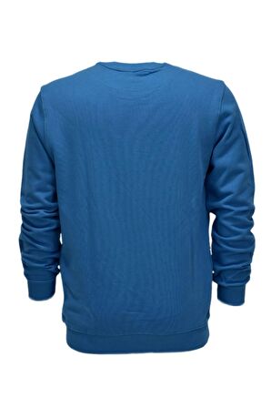 Erkek Baskılı Spor Sıfır Yaka Sweatshirt R2201 BGL-ST03191