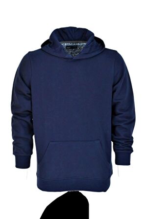 Erkek Kapüşonlu Basic Sweatshirt R2248 BGL-ST03192