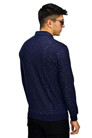 Erkek Polo Yaka Sweatshirt R2251 BGL-ST03198