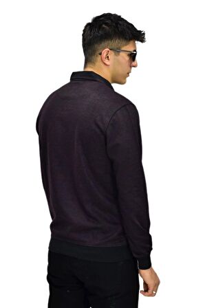 Erkek Polo Yaka Sweatshirt R2255 BGL-ST03201