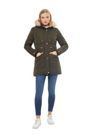 Kadın Spor Kapüşonlu Mont  M5565 BGL-ST03223