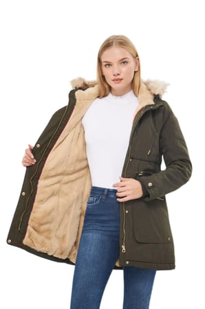 Kadın Spor Kapüşonlu Mont  M5565 BGL-ST03223