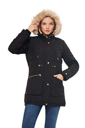 Kadın Spor Kapüşonlu Mont  M5565 BGL-ST03223