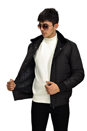 Erkek Spor Peluş Yaka Mont  M3096 BGL-ST03242