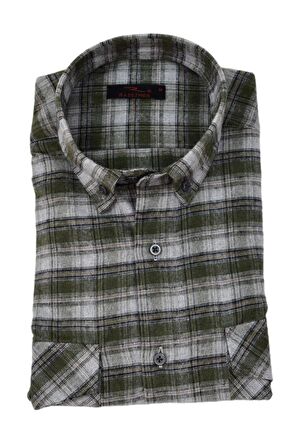 Erkek Pamuklu Kışlık Çift Cep Kapaklı Renk Gömlek BGL-ST03266