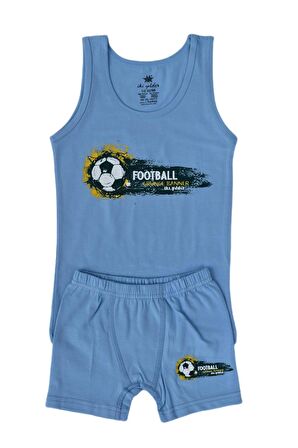 Erkek Çocuk Futboll Baskılı Atlet Boxer Takım 6047 BGL-ST03475