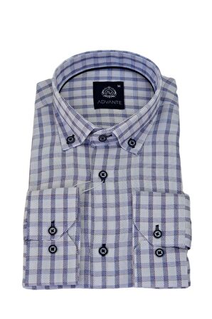 Erkek Klasik Uzun Kol Ekose Gömlek BGL-ST03509