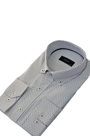Erkek Klasik Uzun Kol Çizğili Gömlek BGL-ST03510