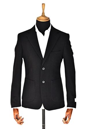 Erkek Tek Spor Ceket Çift Yırtmaçlı Gofre BGL-ST03587