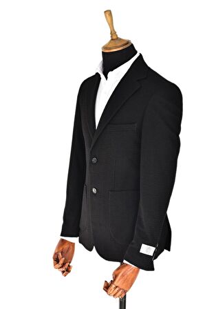 Erkek Tek Spor Ceket Çift Yırtmaçlı Gofre BGL-ST03587