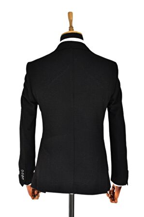 Erkek Tek Spor Ceket Çift Yırtmaçlı Gofre BGL-ST03587