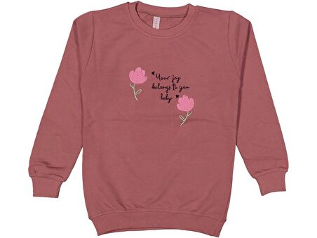 Kız Çocuk Mevsimlik Your Joy Nakışlı Sweatshirt BGL-ST03643