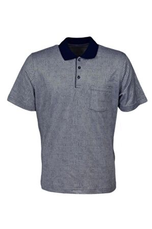 Erkek Gömlek Yaka Jakarlı Cepli Tişört R7560 BGL-ST03775