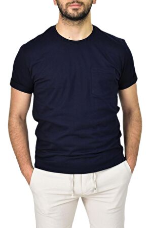 Erkek Sıfır Yaka Cepli Tişört 10400 BGL-ST03794