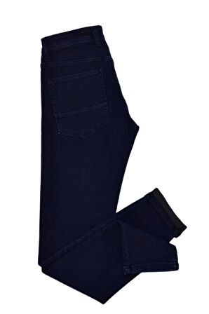 Erkek Lacivert Silim Fit 5 Cepli Jeans Pantolon BGL-ST03820