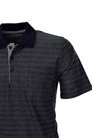 Erkek Polo Yaka Jakarlı Cepli Tişört 7720 BGL-ST03831