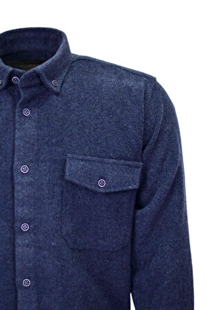 Erkek Kışlık Klasik Çift Cepli Oduncu Gömlek BGL-ST03901