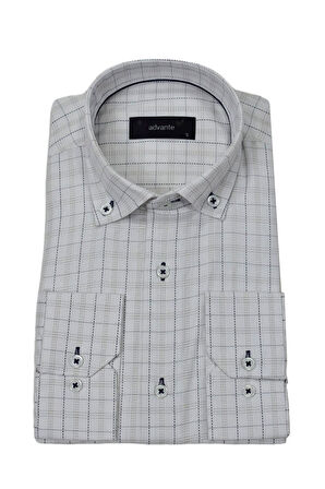 Erkek Klasik Piti Kare Tek Cepli Gömlek BGL-ST03905