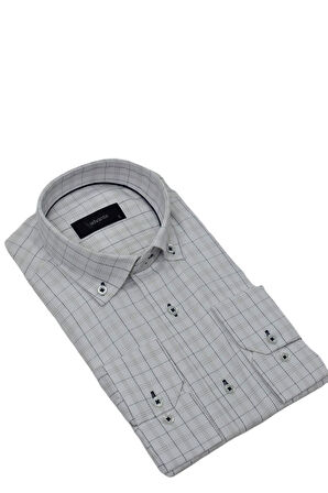 Erkek Klasik Piti Kare Tek Cepli Gömlek BGL-ST03905