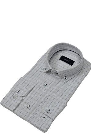 Erkek Klasik Piti Kare Tek Cepli Gömlek BGL-ST03905