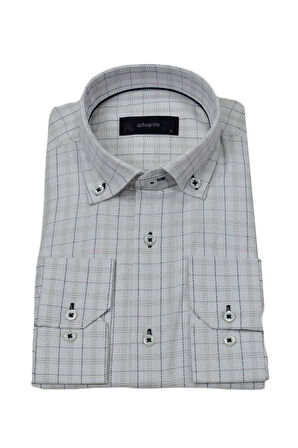 Erkek Klasik Piti Kare Tek Cepli Gömlek BGL-ST03905
