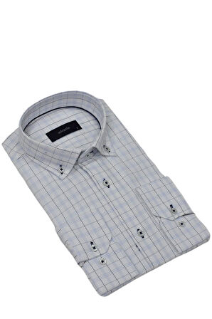 Erkek Klasik Piti Kare Tek Cepli Gömlek BGL-ST03905
