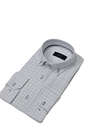 Erkek Klasik Piti Kare Tek Cepli Gömlek BGL-ST03905