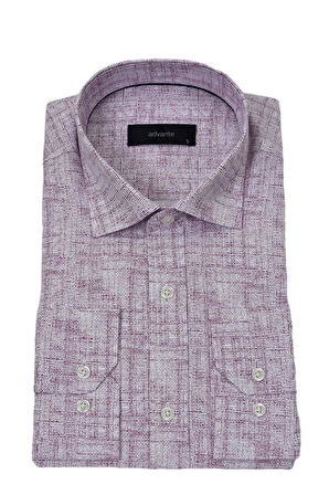 Erkek Klasik Puantiyeli Tek Cepli Gömlek BGL-ST03908