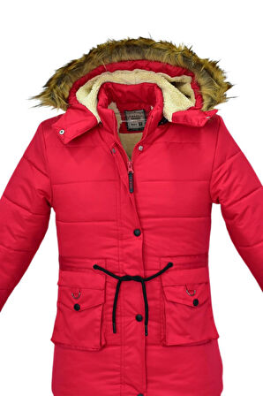 Kız Çocuk Kapüşonlu Mont BS-2022