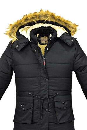 Kız Çocuk Kapüşonlu Mont BS-2022