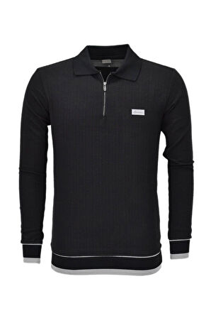 Erkek Spor Mevsimlik Polo Yaka Sweatshirt BGL-ST03932