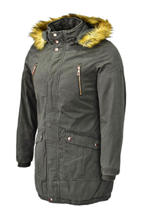 Kadın Spor Kanvas Kapüşonlu Parka M5300 BGL-ST03986