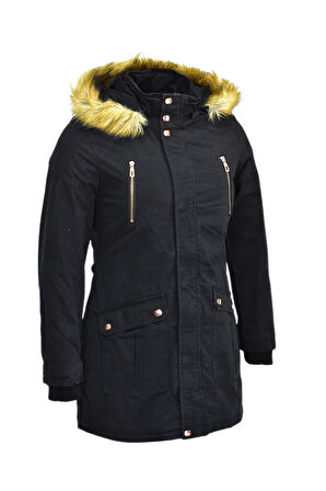 Kadın Spor Kanvas Kapüşonlu Parka M5300 BGL-ST03986