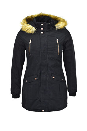 Kadın Spor Kanvas Kapüşonlu Parka M5300 BGL-ST03986