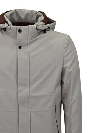 Erkek Kaz Tüyü Su Geçirmez Spor Kapüşonlu Mont  M3349 BGL-ST03989
