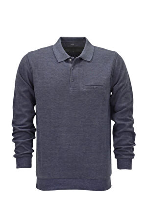 Erkek Polo Yaka Cepli Sweatshirt  6857 BGL-ST04024